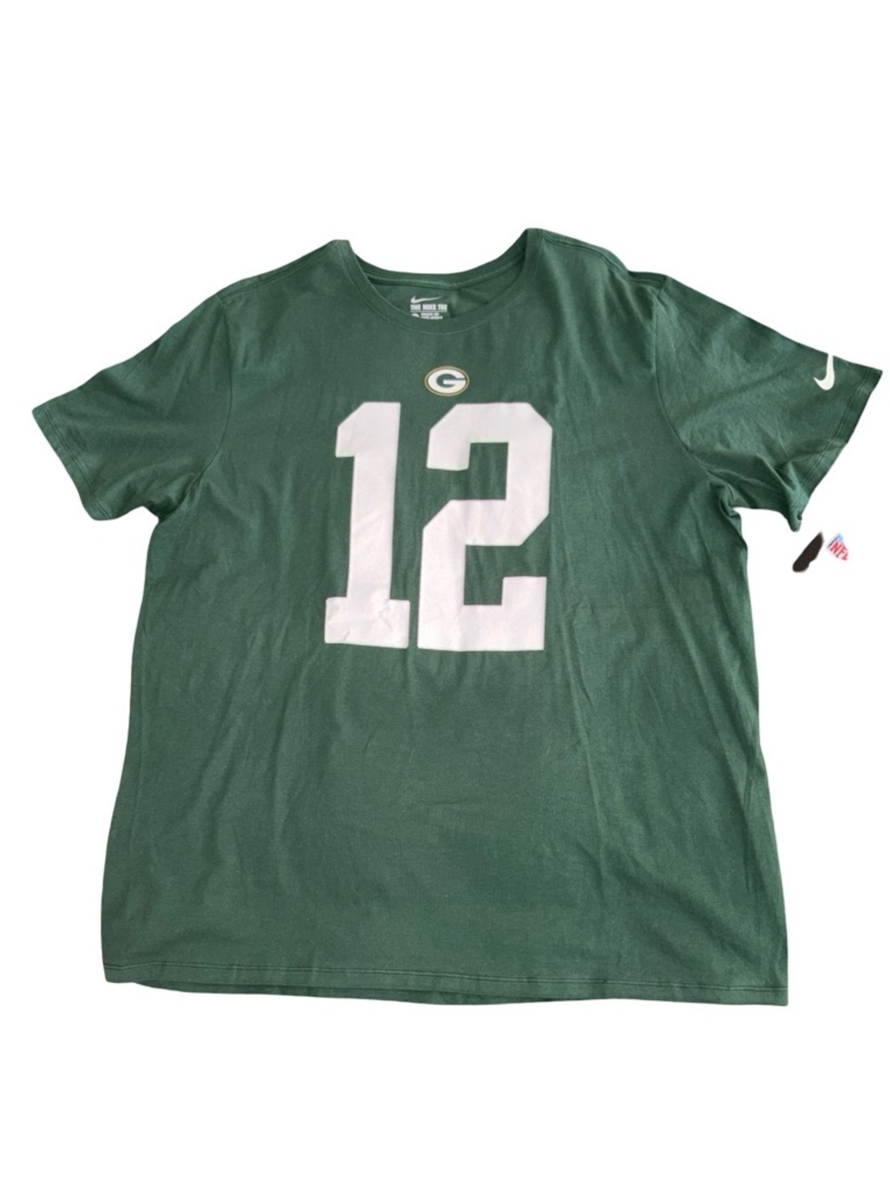 Nike Green Bay Packers #12 Aaron Rodgers T-Shirt NWT Green Size XXL